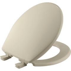 Toilet Seats; Type: Closed, Standard; Style: Round; Material: Plastic; Color: Bone; Outside Width: 14.688 in; Inside Width: 8.3750 in; Hinge Design: Slow Close;Lift-Off; Length (Inch): 16.63 in