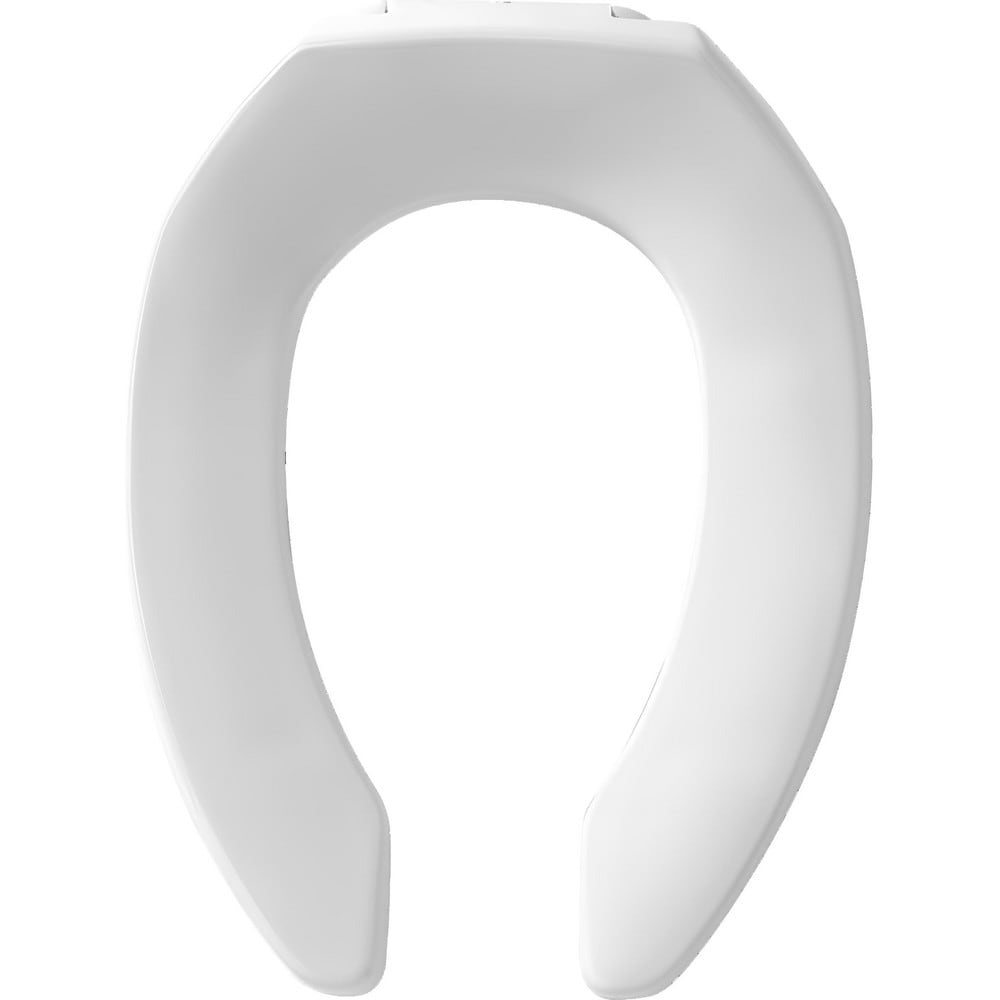 Toilet Seats; Type: Standard, Open; Style: Elongated; Material: Plastic; Color: White; Outside Width: 14.500 in; Inside Width: 7.9380 in; Hinge Design: Stay-Tite;Self-Sustaining Check;Stainless Steel; Length (Inch): 18.56 in