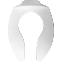 Toilet Seats; Type: Standard, Open; Style: Elongated; Material: Plastic; Color: White; Outside Width: 14.250 in; Inside Width: 7.6250 in; Hinge Design: Stay-Tite;Self-Sustaining Check;Stainless Steel; Length (Inch): 18.44 in