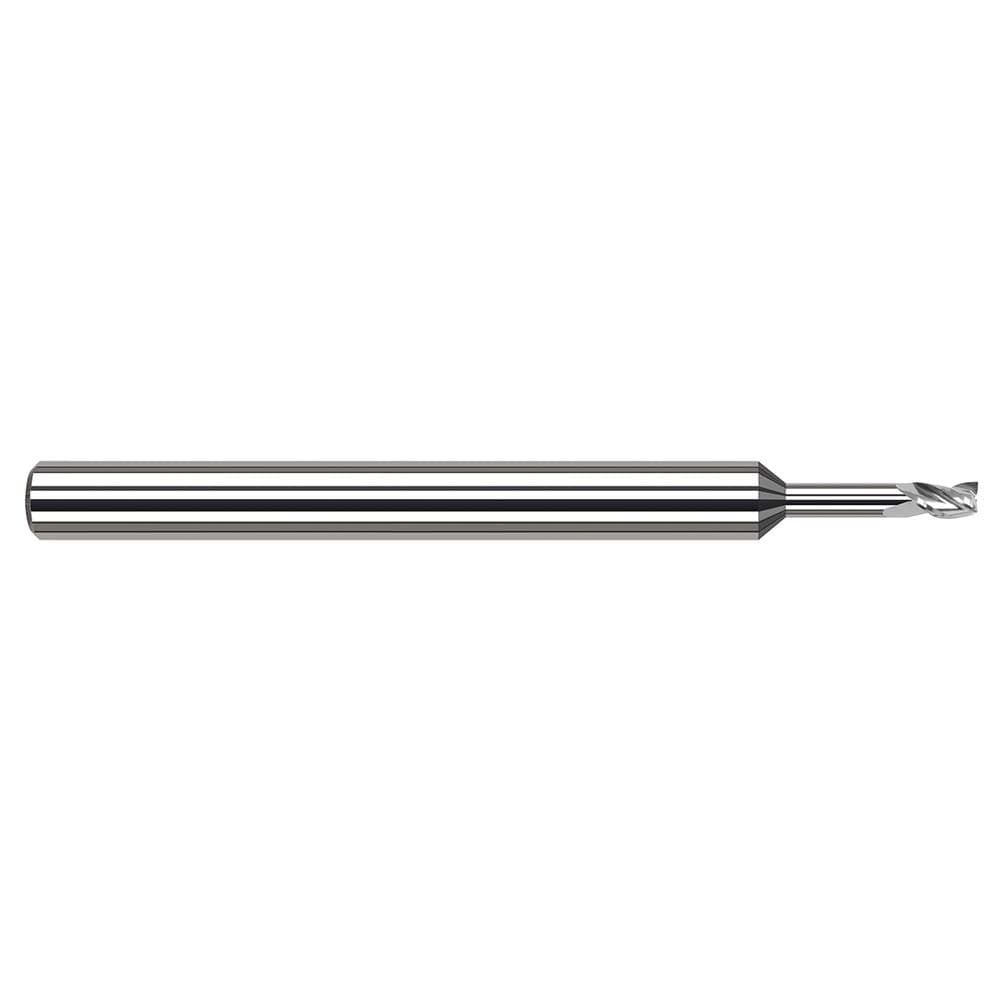 Square End Mill: 1/2" Dia, 3/4" LOC, 3 Flute, Solid Carbide