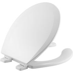 Toilet Seats; Type: Standard, Open; Style: Round; Material: Enameled Wood; Color: White; Outside Width: 14.375 in; Inside Width: 8.3750 in; Hinge Design: Stay-Tite;Top-Tite;Precision Seat Fit; Length (Inch): 16.75 in