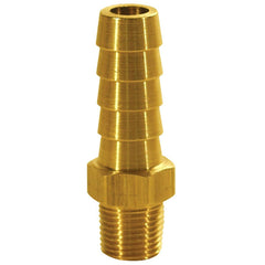 Barbed Hose Fittings; Fitting Type: Hose Barb Insert; Material: Brass; Thread Standard: NPTF; Thread Size: 1/8; End Connection: Hose Barb x Male NPT; Hose Inside Diameter (Inch): 1/8; Hose Outside Diameter: 1/8