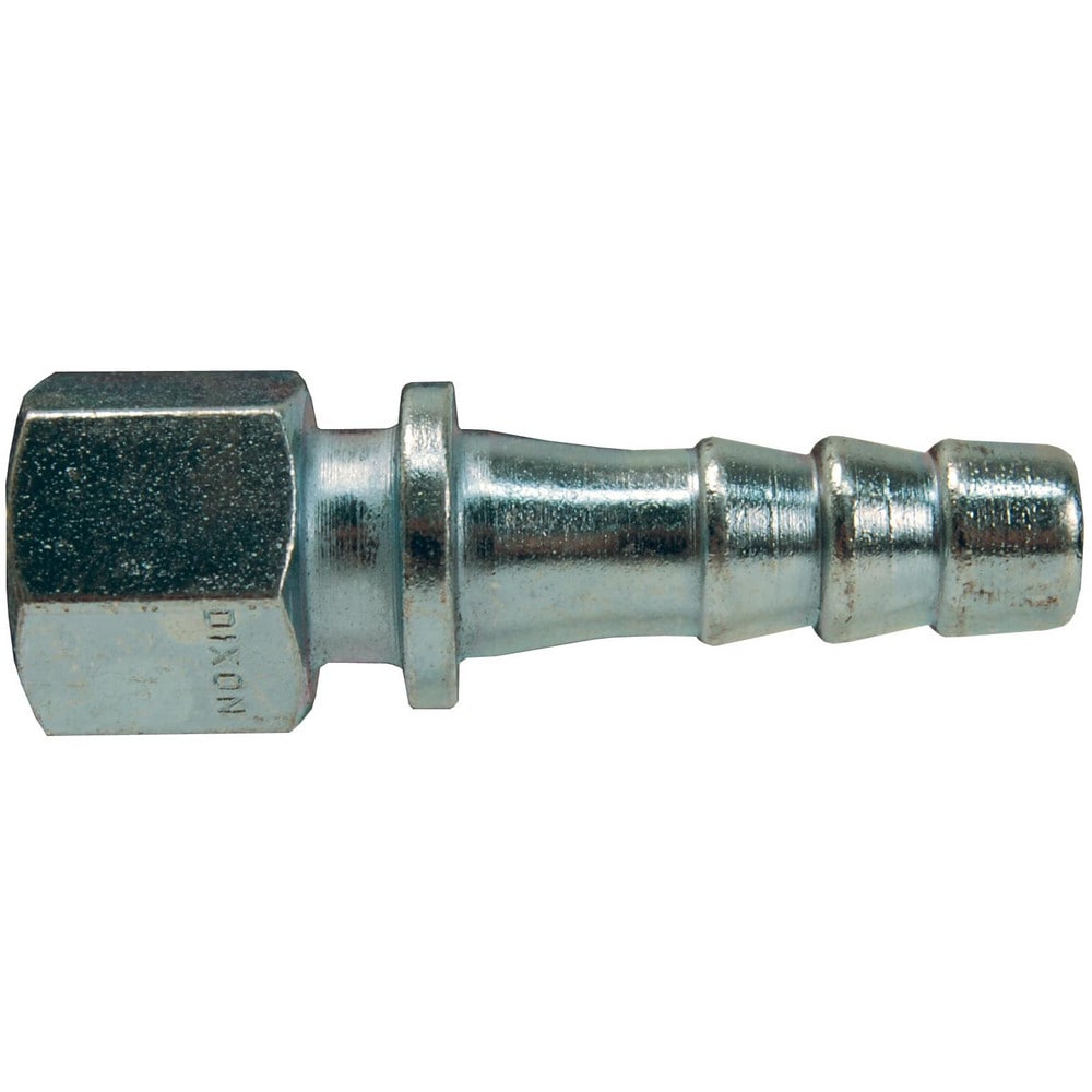 Barbed Hose Fittings; Fitting Type: Nipple, Hose Barb; Material: Plated Steel; Thread Standard: NPT; Thread Size: 1/4; End Connection: Hose Barb x Female NPT; Hose Inside Diameter (Inch): 1/4; Hose Outside Diameter: 1/4