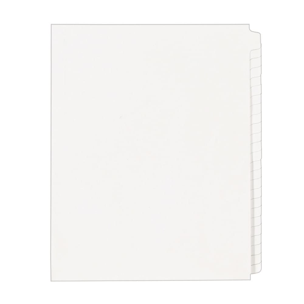 11 x 8 1/2" 25 Tabs, Unpunched, Preprinted Tab Dividers