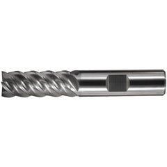 Square End Mill: 1/8" Dia, 1/4" LOC, 5 Flute, Solid Carbide