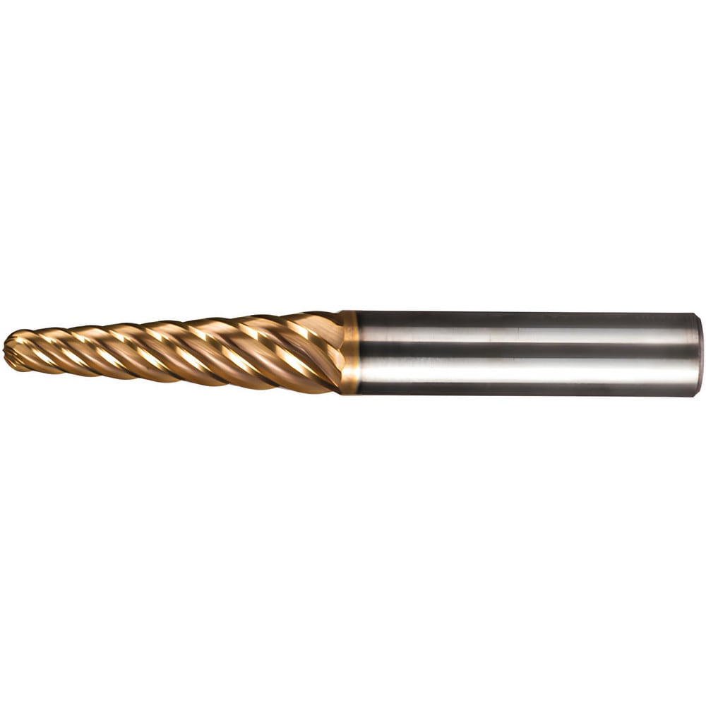 Ball End Mill: 1/8" Dia, 1" LOC, 6 Flute, Solid Carbide