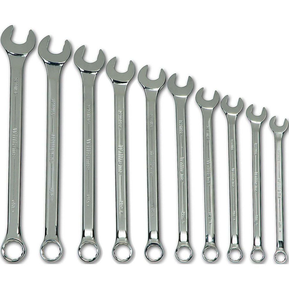 Combination Wrench Set: 10 Pc, Metric