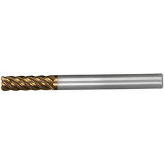 Corner Radius End Mill: 1" Dia, 3" LOC, 0.1200" Radius, 5 Flute, Solid Carbide