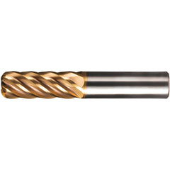 Corner Radius End Mill: 3/4" Dia, 1-5/8" LOC, 0.0600" Radius, 6 Flute, Solid Carbide