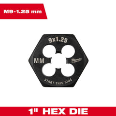 Hex Rethreading Die:  Right Hand, No Carbon Steel