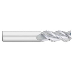 Square End Mill: 1/8" Dia, 1/2" LOC, 3 Flute, Solid Carbide