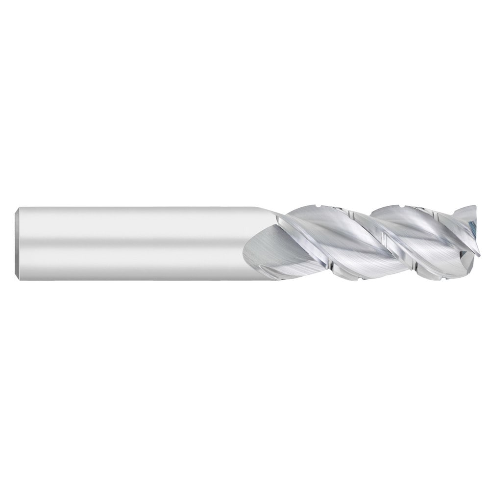 Corner Radius End Mill: 1/4" Dia, 3/4" LOC, 0.0600" Radius, 3 Flute, Solid Carbide