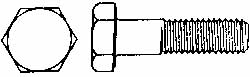 Hex Head Cap Screw: M18x2.5, 80.00 mm Length Under Head, Grade 8.8 Steel, Zinc Finish