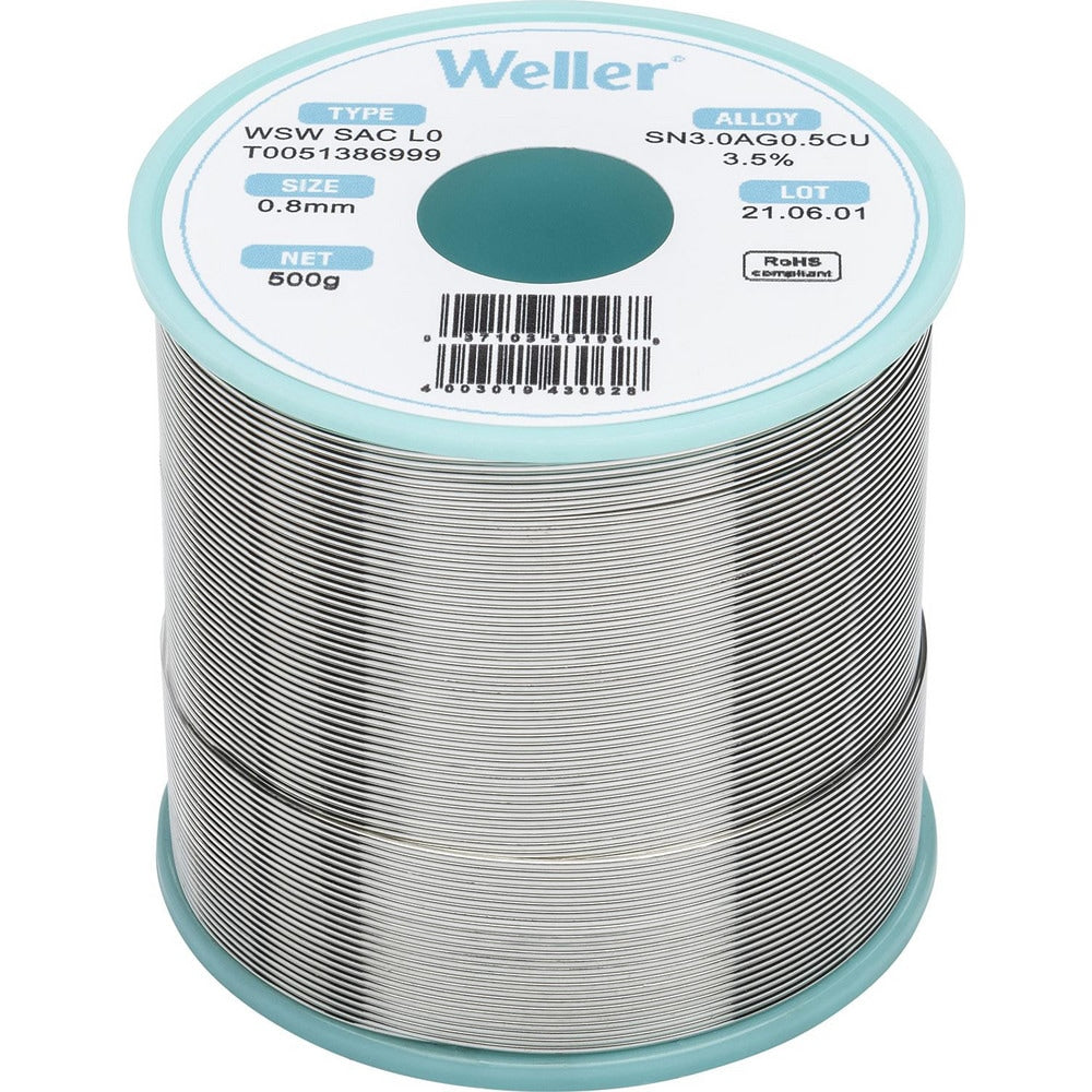 Solder; Solder Type: Lead Free; Material: Alloy; Container Type: Spool; Container Size: 500 g; Minimum Melting Temperature: 422.6; Maximum Melting Temperature: 429.8