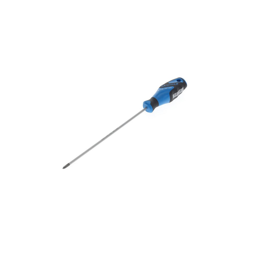 Phillips Screwdrivers; Overall Length (mm): 300.0000; Handle Type: Ergonomic; Phillips Point Size: #1; Handle Color: Blue, Black; Blade Length (mm): 200.0000