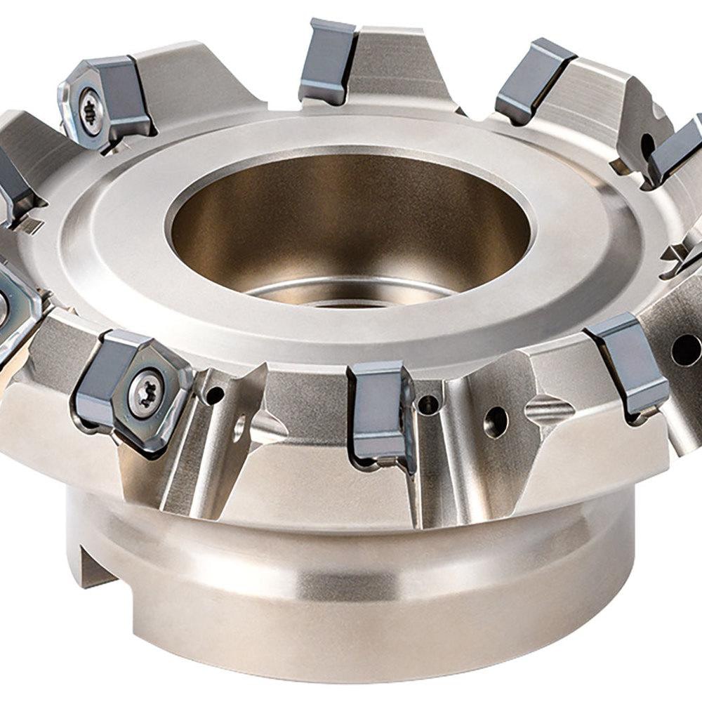 Indexable Chamfer & Angle Face Mills; Minimum Cutting Diameter (mm): 63.50; Minimum Cutting Diameter (Decimal Inch): 2.5000; Maximum Cutting Diameter (mm): 76.00; Maximum Cutting Diameter (Decimal Inch): 2.9921; Maximum Depth of Cut (mm): 6.00; Maximum De