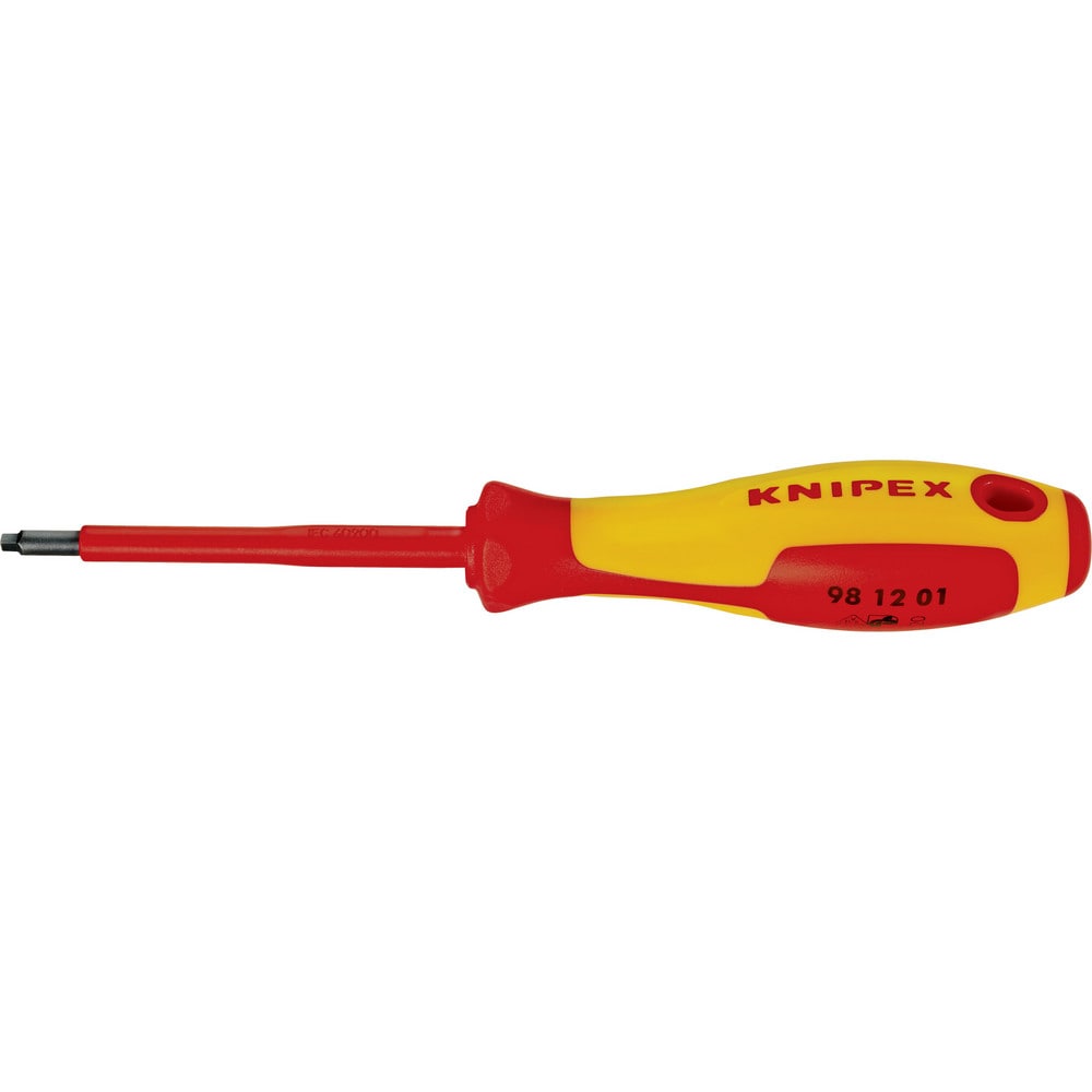 Precision & Specialty Screwdrivers; Tool Type: Square Screwdriver; Blade Length: 3; Overall Length: 7.28; Shaft Length: 3.125 in; Handle Length: 4 in; Handle Type: Insulated; Handle Color: Red