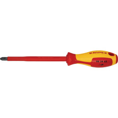 Phillips Screwdrivers; Overall Length (mm): 270; Handle Type: Comfort Grip; Phillips Point Size: #3; Handle Color: Red, Yellow; Blade Length (Inch): 6