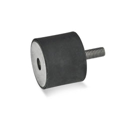 Vibration Isolators; Isolator Type: Plate/Stud; Insert Material: Stainless Steel; Isolator Material: Natural Rubber; Maximum Load Capacity: 4170.00 N; Top Diameter: 60.00; Bottom Diameter: 60; Thread Size: M10x1.5; Overall Width: 60 mm