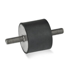 Vibration Isolators; Isolator Type: Stud/Stud; Insert Material: Stainless Steel; Isolator Material: Natural Rubber; Maximum Load Capacity: 85.00 N; Top Diameter: 8.00; Bottom Diameter: 8; Thread Size: M3x0.5; Overall Width: 8 mm