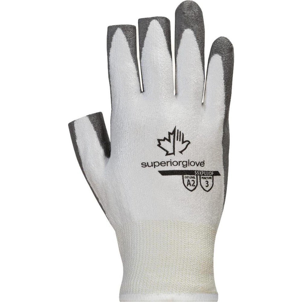 Cut & Puncture-Resistant Gloves: Superior Glove Works SSXPU3OF, Size X-Small, ANSI Cut A2, ANSI Puncture 3, Polyurethane, Dyneema