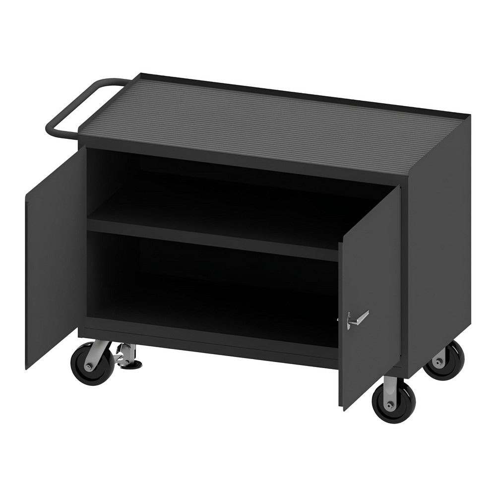 Mobile Work Centers; Center Type: Mobile Bench Cabinet; Load Capacity: 2000; Depth (Inch): 54-1/8; Height (Inch): 37-3/4; Number Of Bins: 0; Color: Gray; Overall Depth: 54.125 in; Overall Height: 37.75 in