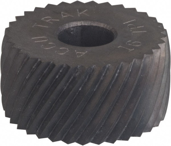 Convex Knurl Wheel: 1-1/4" Dia, 90 &deg; Tooth Angle, 12 TPI, Diagonal, Cobalt