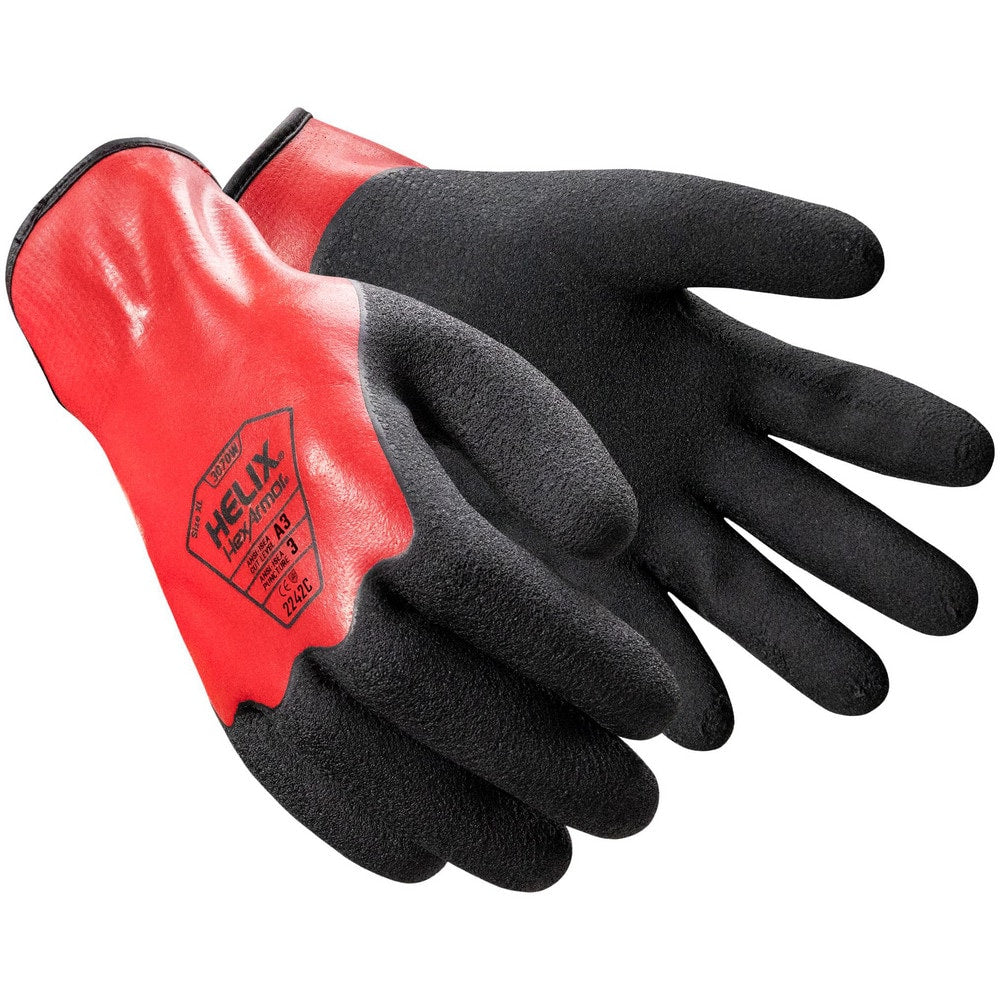 Abrasion Resistant & Cut & Puncture-Resistant Gloves: Helix 3070W, Size Medium, ANSI Cut A3, ANSI Puncture 3, Rubber, Polyester