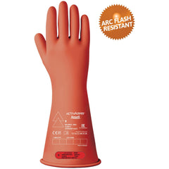 Rubber Linesman Gloves: Activarmr RIG014R, Class 0, Size Large, 14" Long