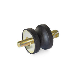 Vibration Isolators; Isolator Type: Stud/Stud; Insert Material: Zinc-Plated Steel; Isolator Material: Natural Rubber; Maximum Load Capacity: 2430.00 N; Top Diameter: 40.00; Bottom Diameter: 40; Thread Size: 5/16-18; Overall Width: 40 mm