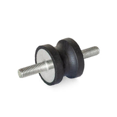 Vibration Isolators; Isolator Type: Stud/Stud; Insert Material: Stainless Steel; Isolator Material: Natural Rubber; Maximum Load Capacity: 69.00 N; Top Diameter: 10.00; Bottom Diameter: 10; Thread Size: #8-32; Overall Width: 10 mm