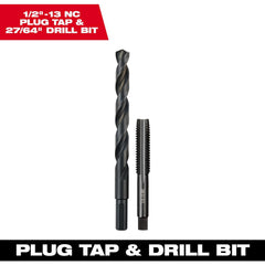 Tap & Drill Sets; Maximum Drill Size (Fractional Inch): 27/64