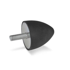 Vibration Isolators; Isolator Type: Plate/Stud; Insert Material: Zinc-Plated Steel; Isolator Material: Natural Rubber; Maximum Load Capacity: 1330.00 N; Top Diameter: 75.00; Thread Size: M12x1.75; Overall Width: 75 mm