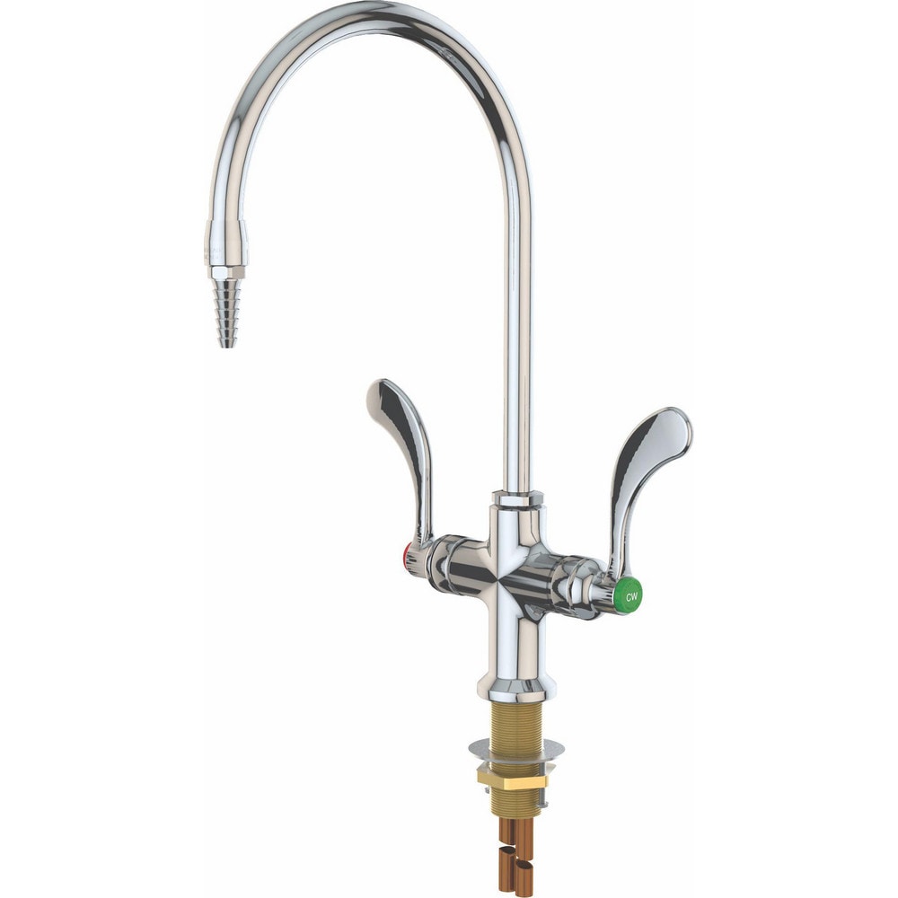 Lavatory Faucets; Inlet Location: Bottom; Inlet Pipe Size: 3/8" O.D. Flexible Copper Tubing; Spout Type: Swivel Gooseneck; Inlet Gender: Female; Maximum Flow Rate: 3.0; Material: Brass; Finish/Coating: Polished Chrome