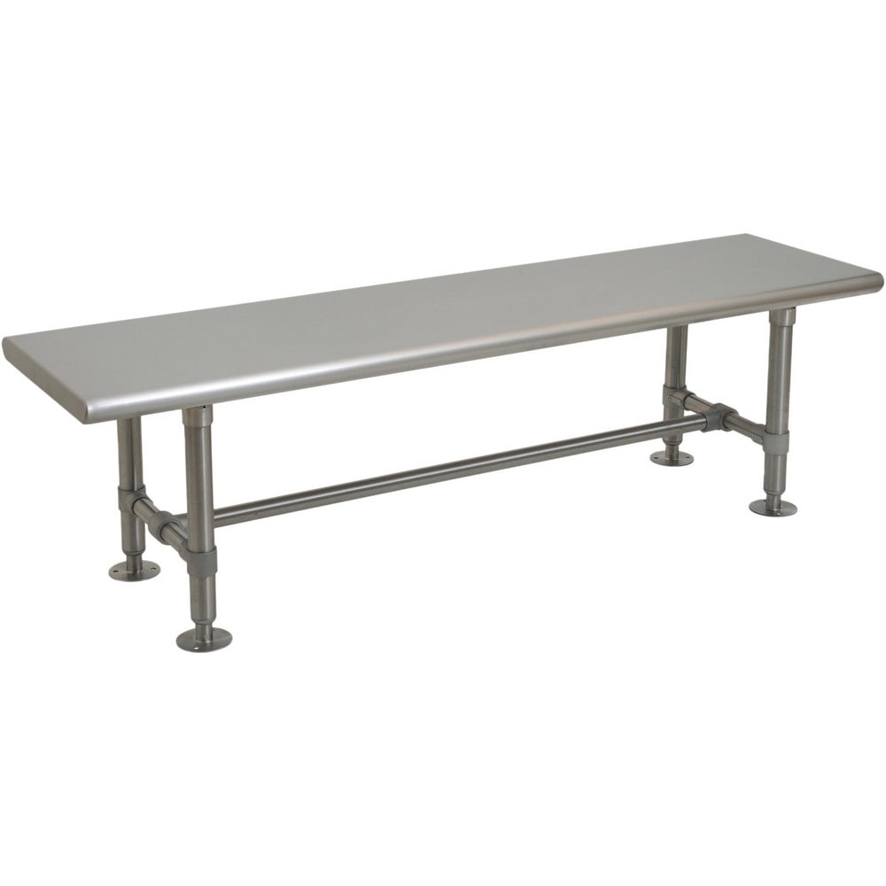 Benches; Bench Type: Gowning Bench; Leg Material: Stainless Steel; Material: Stainless Steel; Seat Color: Silver; Leg Color: Silver; Leg Finish: None; Leg Type: Fixed; Foot Type: Solid