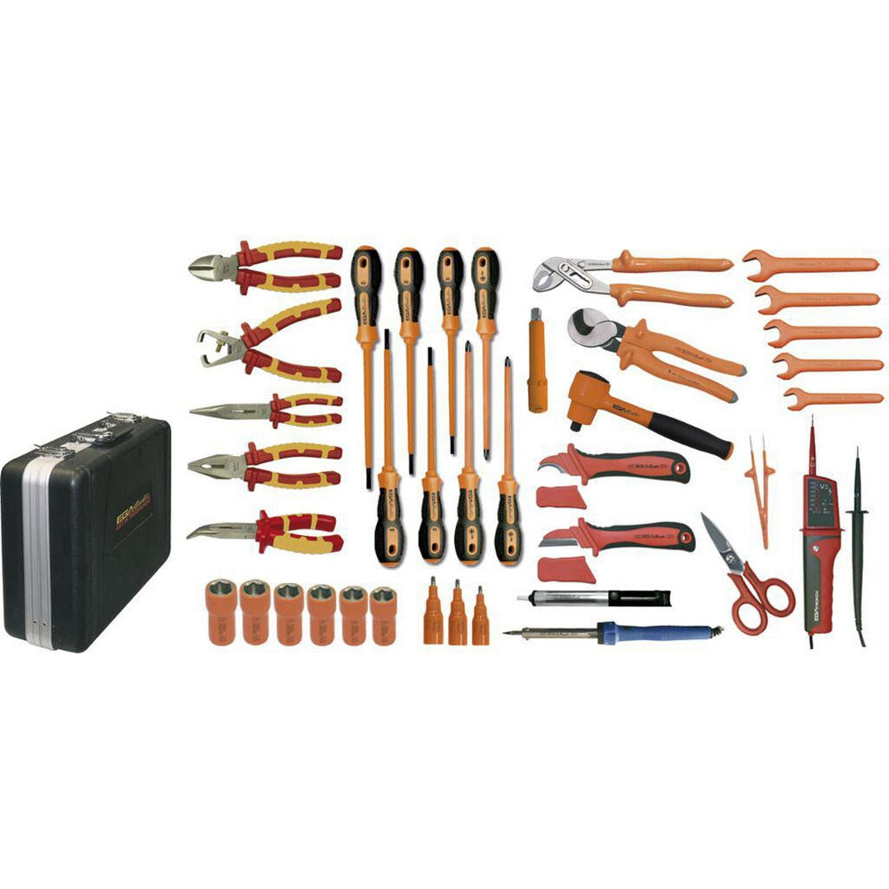 Combination Hand Tool Set: 37 Pc, Electrician's Tool Set