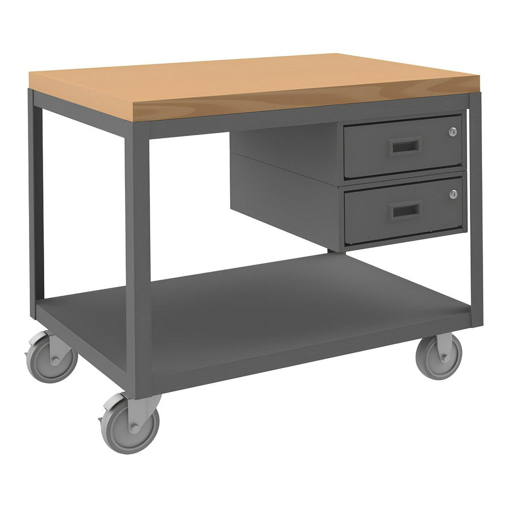 Mobile Work Benches; Type: High Deck Portable Table; Bench Type: High Deck Portable Table; Edge Type: Square; Depth (Inch): 36-1/4; Leg Style: Fixed; Load Capacity (Lb.