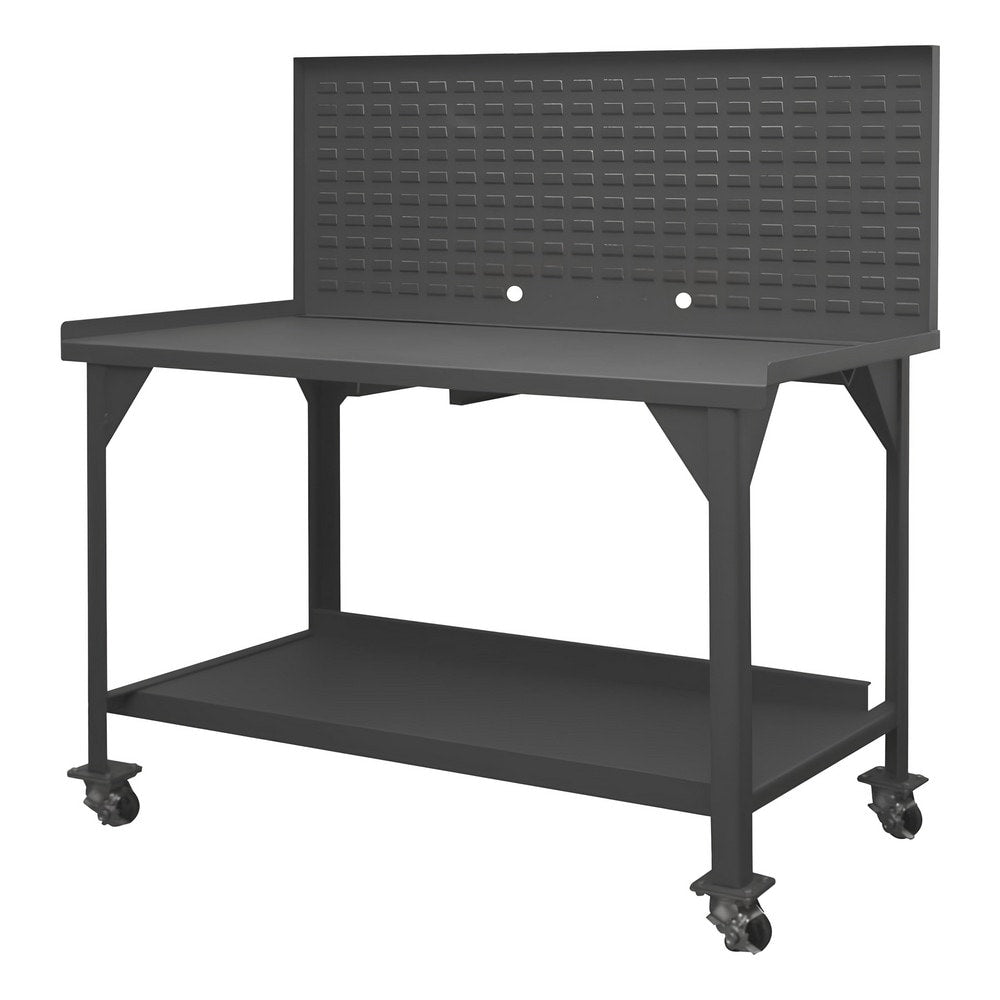 Mobile Work Benches; Type: Heavy-Duty Mobile Workbench; Bench Type: Heavy-Duty Mobile Workbench; Edge Type: Square; Depth (Inch): 36; Leg Style: Fixed; Load Capacity (Lb.