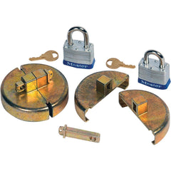 Drum Lock Down Handles; Type: Drum Lock; Drum Compatibility: 55 Gal. Drums w/1 & 2 Holes; Description: Drum Lock Set for Plastic Drums, 2 units fit 2" bung, 2 lock bars. 2 padlocks.; For Use With: Closed Headed Drums with 2" Bung Holes; FM Approved: No; N