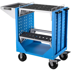 CNC Storage Carts; Style: Capto; Taper Size: Capto C4; Tool Type: CAPTO; Caster Type: Swivel, Fixed; Color: Bright Blue; Tool Capacity: 3600; Material: Steel; Load Capacity (Lb.