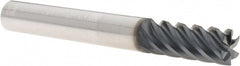 Square End Mill: 3/8" Dia, 7/8" LOC, 6 Flute, Solid Carbide