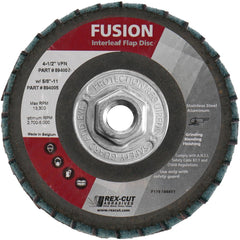 Flap Disc:  4-1/2" Dia, 7/8" Hole, 120 Grit, Aluminum Oxide, Type 27