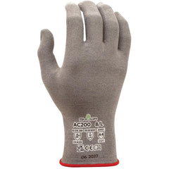 Cut-Resistant Gloves: SHOWA AC200, Size Small, ANSI Cut A4, ANSI Puncture 0, Seamless Knit with HPPE Anti-Static Conductive Yarn Lined, HPPE