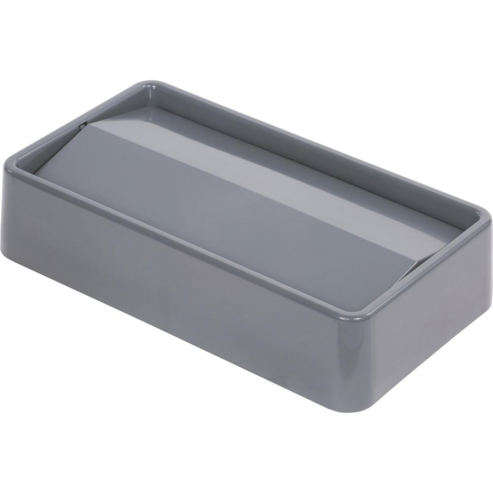 Trash Can & Recycling Container Lids; Lid Type: Swing; Lid Shape: Rectangle; Container Shape: Rectangle; Compatible Container Capacity: 15 and 23 Gallon; Color: Gray; Material: Plastic; For Use With: TrimLine 15 and 23 Trash Container