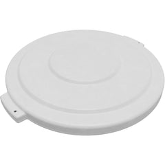 Trash Can & Recycling Container Lids; Lid Type: Flat; Lid Shape: Round; Container Shape: Round; Compatible Container Capacity: 32 Gallon; Color: White; Material: HDPE; For Use With: Bronco 32 Gallon Trash Container