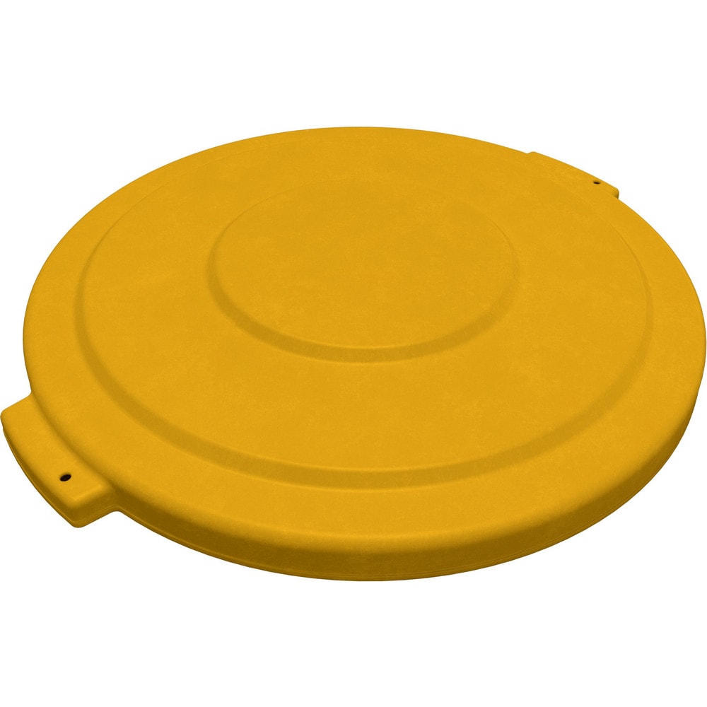 Trash Can & Recycling Container Lids; Lid Type: Flat; Lid Shape: Round; Container Shape: Round; Compatible Container Capacity: 32 Gallon; Color: Yellow; Material: HDPE; For Use With: Bronco 32 Gallon Trash Container