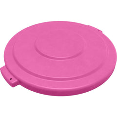 Trash Can & Recycling Container Lids; Lid Type: Flat; Lid Shape: Round; Container Shape: Round; Compatible Container Capacity: 32 Gallon; Color: Pink; Material: HDPE; For Use With: Bronco 32 Gallon Trash Container