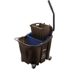 Mop Buckets & Wringers; Connection Type: None; Mop Capacity: 35; Handle Material: Ergonomic Dual Component; Color: Brown; Features: Color-Coded Design, Anti-Splash Technology, Mop Bucket Combo