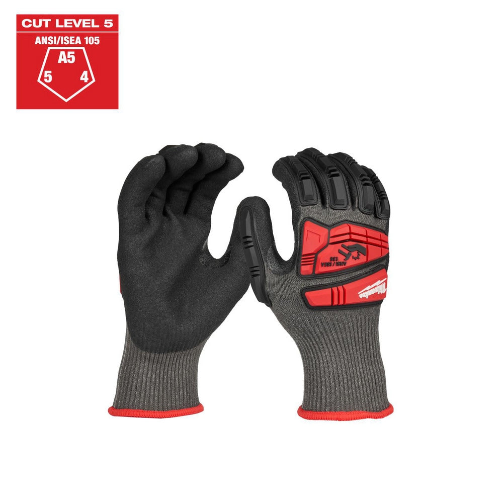 Cut-Resistant Gloves: Milwaukee 48-73, Size Medium, ANSI Cut A5, ANSI Puncture 0, Nitrile, Polyethylene