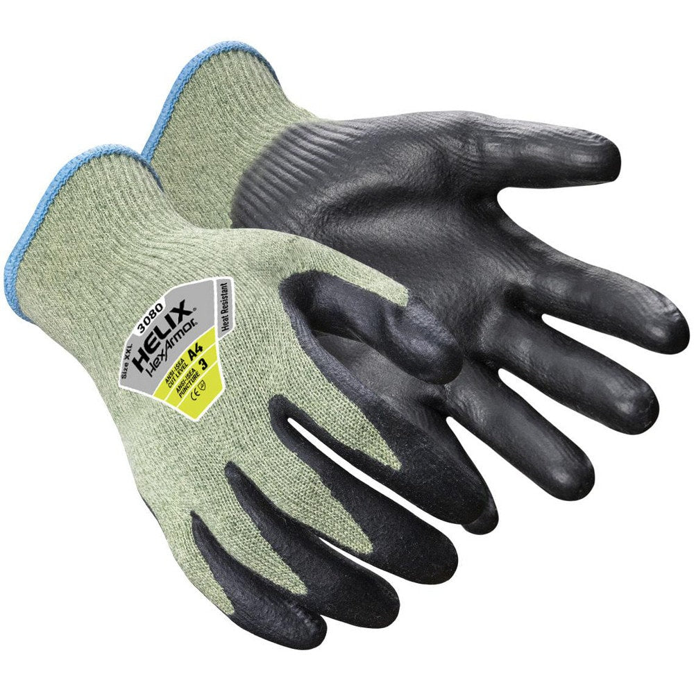 Cut, Puncture & Abrasion-Resistant Gloves: Helix Helix 3080, Size 2X-Large, ANSI Cut A4, ANSI Puncture 3, Neoprene, Aramid Blend